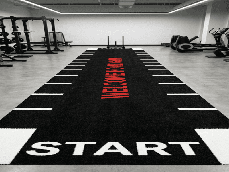 Microscopic view of synthetic turf fibers